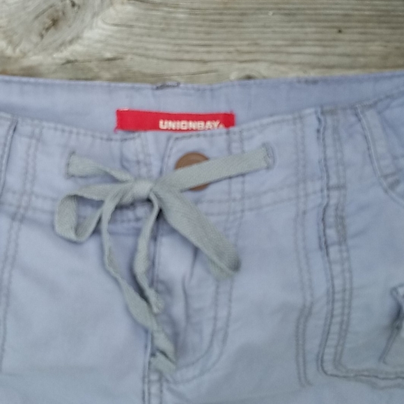 UNIONBAY KHAKI grey CARGO cotton CAPRI PANTS - Picture 5 of 5